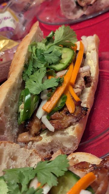 home made banh mi sandwich
