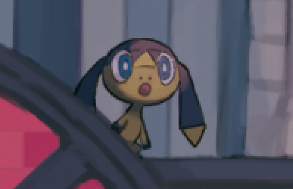 A picture of a Helioptile standing on the top of a Pokemon Center in the key art for the new Pokemon Legends Z-A game.
