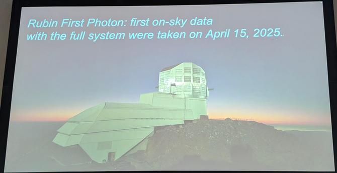 Rubin First Photon: first on-sky data with the full system were taken on April 15, 2025.