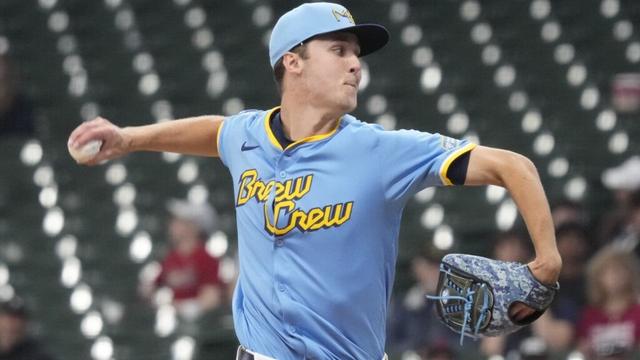 Misiorowski exits Brewers debut with leg cramps after holding Cardinals hitless for 5 innings