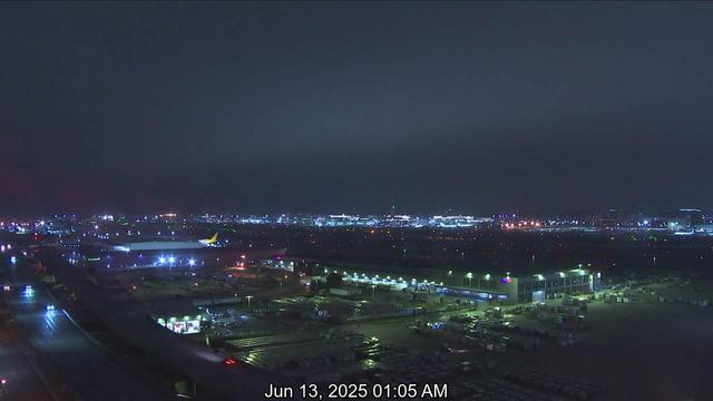 A screen capture from the @ABC7 web camera at LAX airport