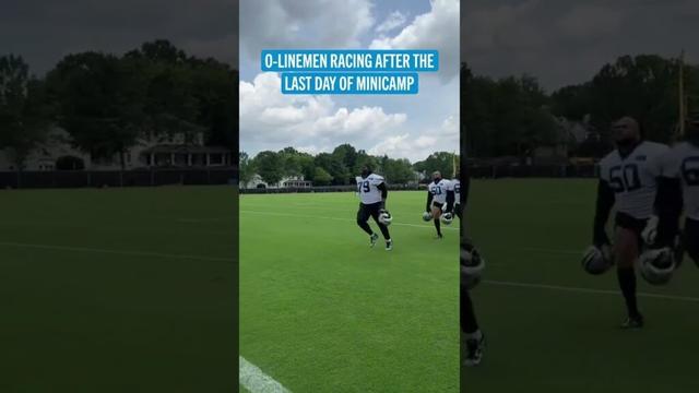 Offensive Line Racing Home for Summer 🤣☀️