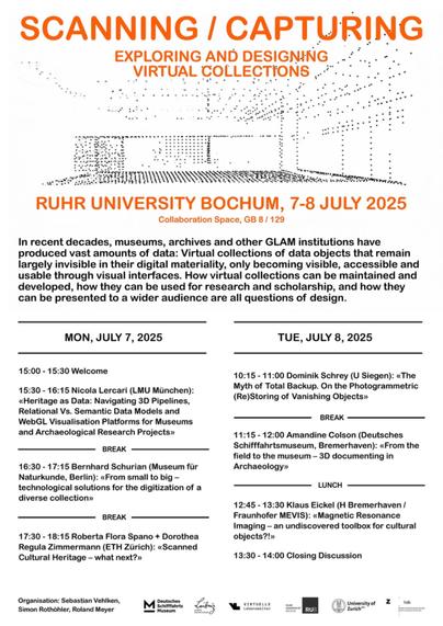 Program flyer for «Scanning/Capturing», RUB, 7–8 July 2025