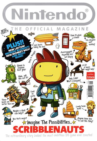 Front cover for Official Nintendo Magazine 46 - September 2009 (UK), featuring Scribblenauts on Nintendo DS