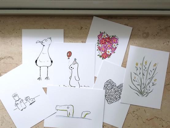 Beispiele einiger Bilder / Postkarten