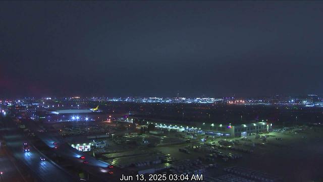 A screen capture from the @ABC7 web camera at LAX airport