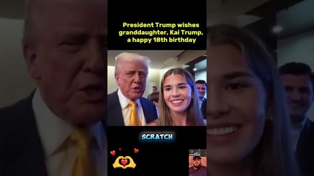 President Trump wishes granddaughter, Kai Trump, a happy 18th birthday ❤️ #donaldtrump #kaitrump