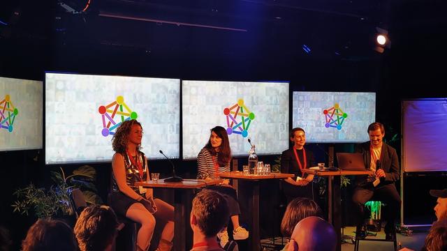The speakers during the opening of the panel.