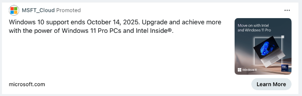 Microsoft strong-arming Windows 10 users to upgrade to Windows 11.