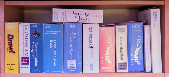 Shelf with IBM Software