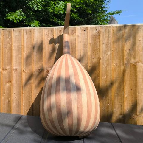 An oud almost complete, back view