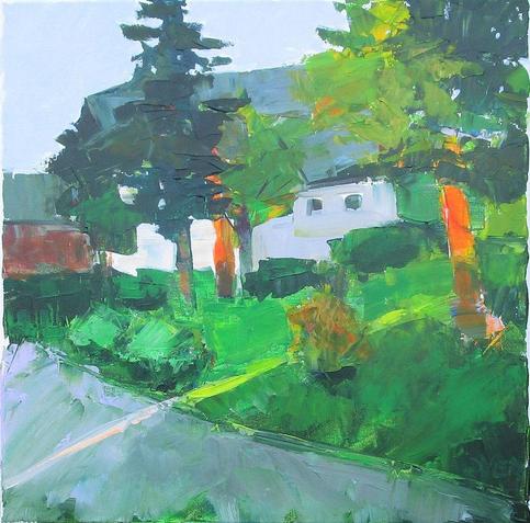 Original acrylic painting on canvas of a streak of sunlight before a nearby farm, by Janet Dyer

Note: Discounts and sales do not apply to original artwork.
