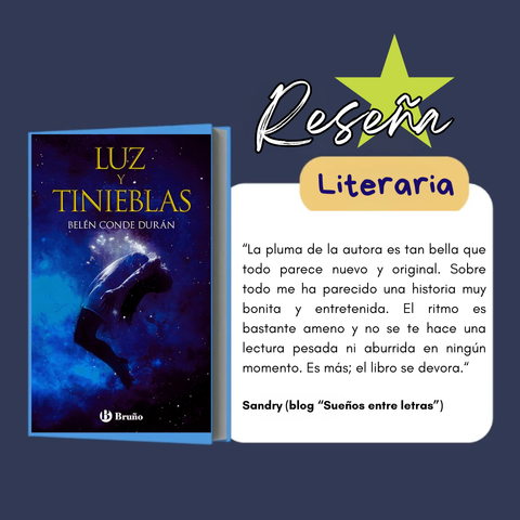 "La pluma de la autora es tan bella que todo parece nuevo y original. Sobre todo me ha parecido una historia muy bonita y entretenida. El ritmo es bastante ameno y no se te hace una lectura pesada ni aburrida en ningún momento. Es más; el libro se devora.

Opinión de: Sandry (blog "Sueños entre letras")