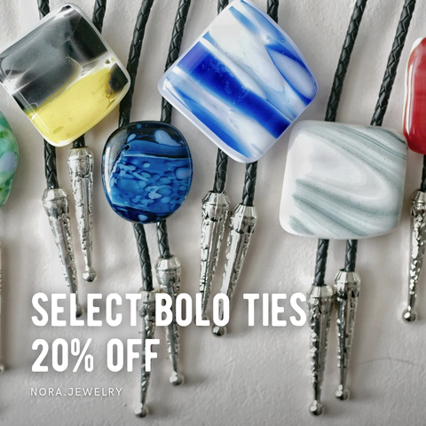 select bolo ties 20% off (a group of bolo ties are pictured)