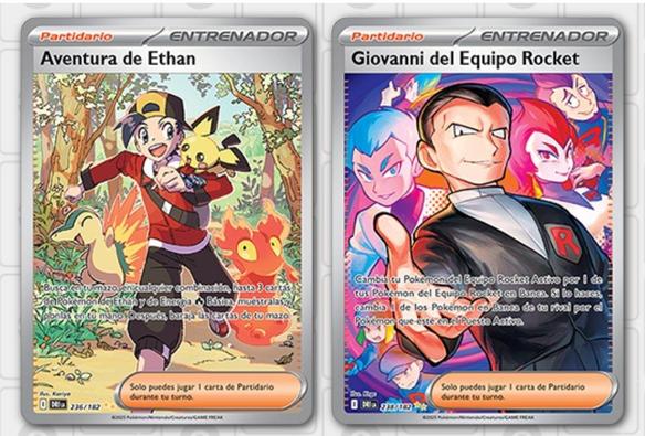 Cartas (en español de Hispanoamérica) Aventura de Ethan, Giovanni del Equipo Rocket