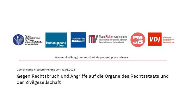 Logos und Titel der PM