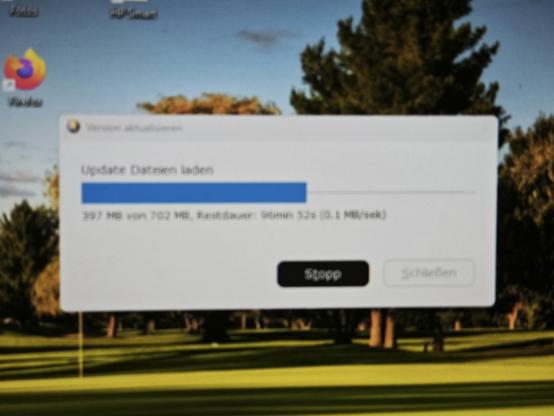 Foto vom PC Bildschirm Version aktualisieren (großes Update Steuersoftware)