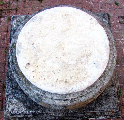 Remains of a stone pillar. Base.