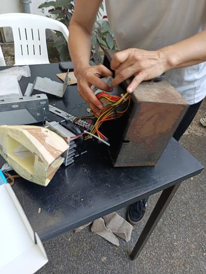 All together in a metal found box