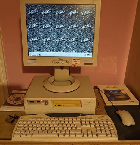 An Acorn A7000+ all set up and raring to go!