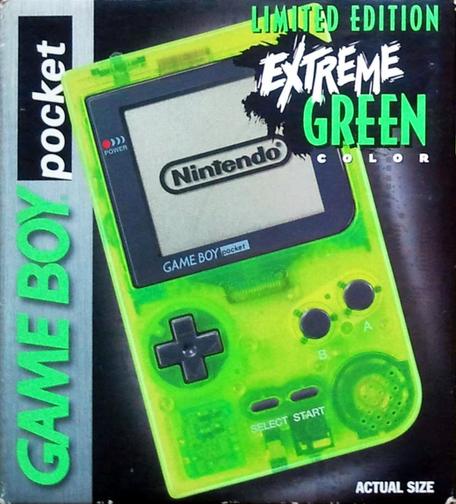 Game Boy Pocket Extreme Green Limited Edition Box Art (1998)