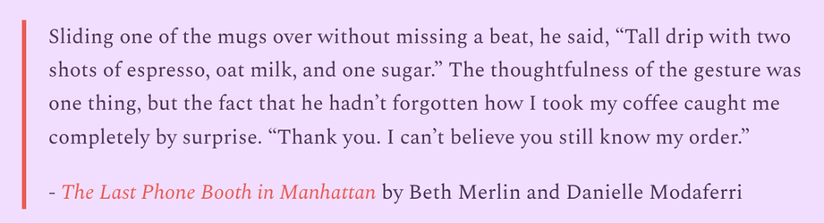 Excerpt from THE LAST PHONE BOOTH IN MANHATTAN
