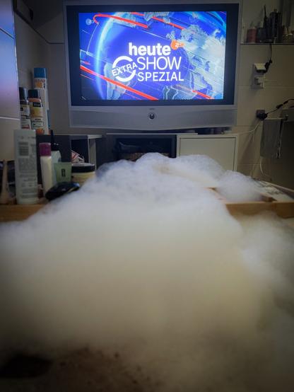 Heute Show von der Badewanne aus