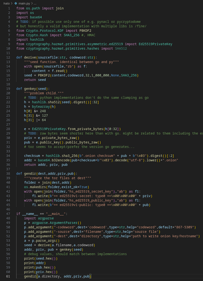 python implementation of halo.