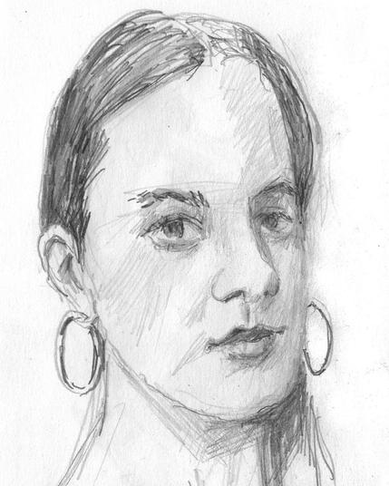 Woman with ear lobes