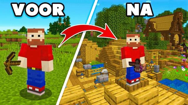 Ik Bouw EEN COMPLETE STAD In Minecraft Survival!