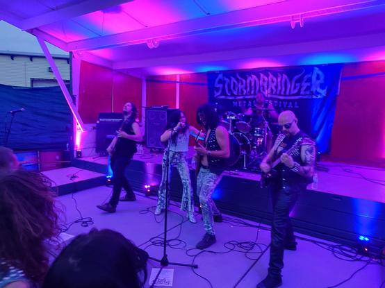 Serpent Rider on stage at Ralph's, not touching the sword that was lying on the stage right behind Brandon and Mrs. Corsair. It was right there!!!