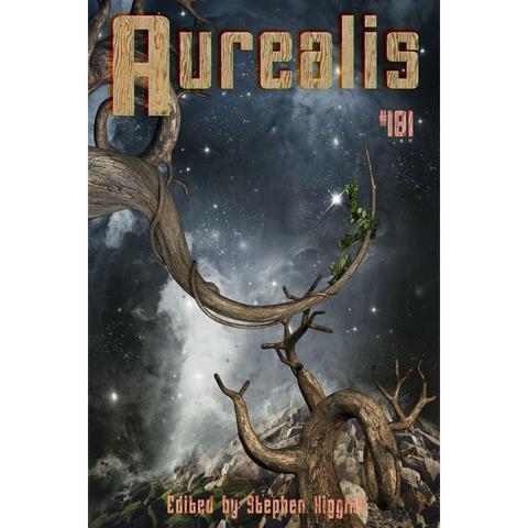 Aurealis cover - stars and a weird tree.