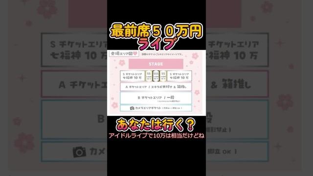 【最前ど真ん中席50万円のライブが存在する！】#日刊アイドルニュース#地下アイドル