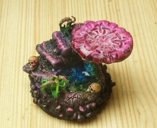 Same base from slightly above to show the resin.