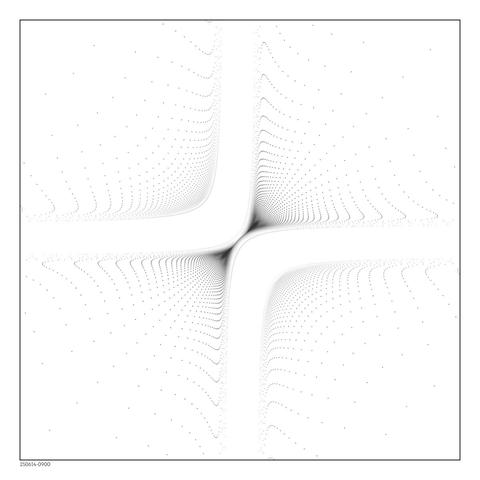 Lines of dots that combine to form a vortex.
With a blur effect on the edges.