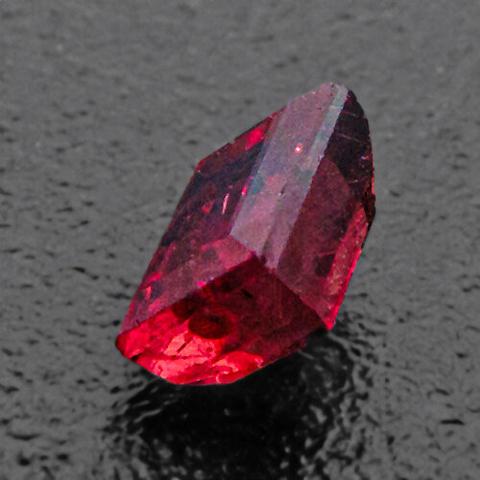 Burma ruby with molten crystal inclusion