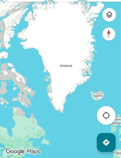 Grönland auf Google Maps