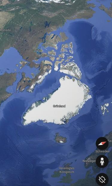 Grönland auf Google Earth