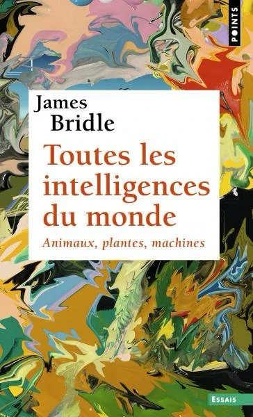 couverture du livre avec un motif multicolore et le titre en rouge sur un carré blanc. le nom de l’auteur est en noir
