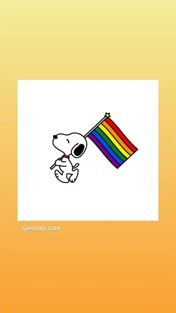 Snoopy trägt stolz die Regenbogenfahne.