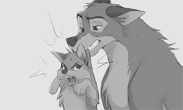 Art of a canid by azzai. Sourced from e926.net