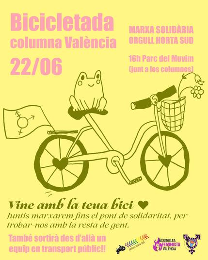 Bicicletada Columna València - Marxa solidària Orgull Horta Sud