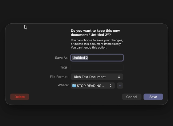 Save dialog in macOS Tahoe have very strange layout
