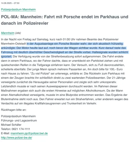 screenshot der pressemeldung