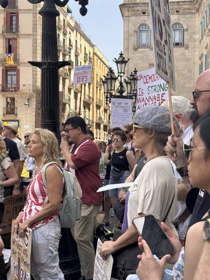 Protesters against Trump in Barcelona. No dictators!