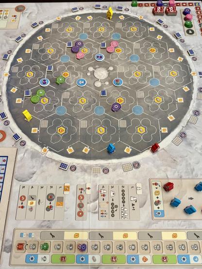 Das Spielbrett von "Mondbasis Shackleton"