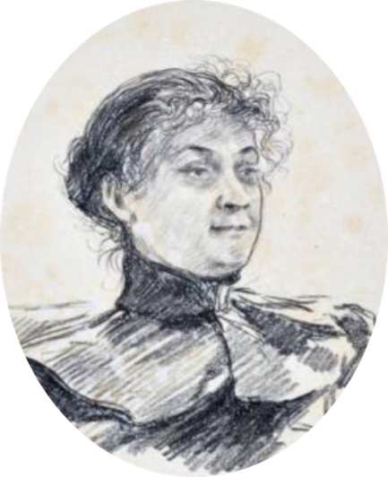 Portrait au crayon de Camille Pert par Engel-Garry