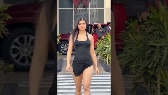 Street Fashion Style wearing a Mini Black Dress #fashion #style