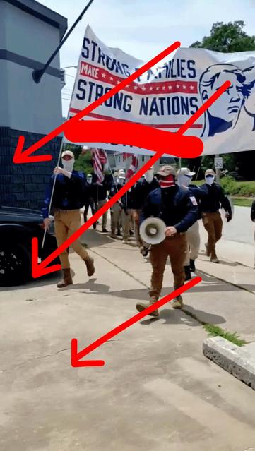Patriot Front at Ozarks Pridefest in Springfield, MI.