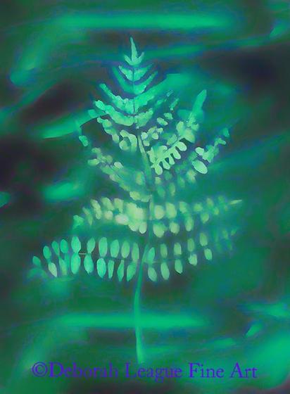 This captivating artwork showcases a glowing fern floating in water, bathed in an otherworldly green light. With a dreamlike effect, the piece evokes a sense of tranquility and a deep connection to nature. The interplay of light and shadow enhances the intricate fern structure, creating an immersive and meditative visual experience. Ideal for nature lovers, botanical enthusiasts, and those drawn to organic aesthetics.